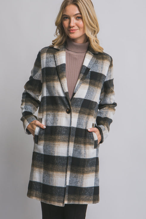 MELODY PLAID COAT
